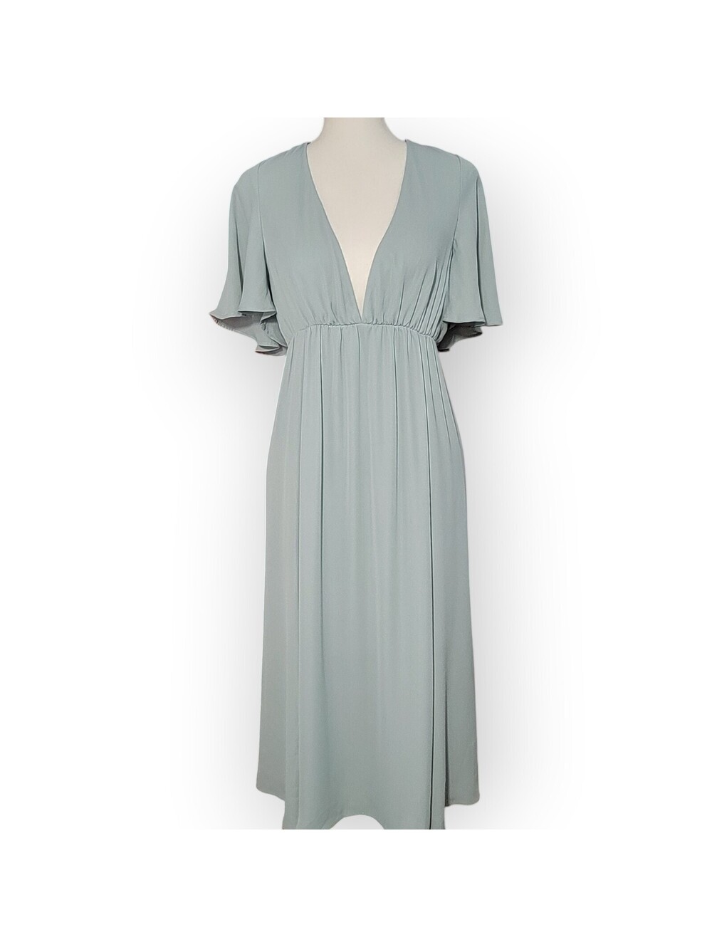 Show Me Your Mumu NWT Emily Empire M Maxi Dress Sage Green Wedding Boho Cottage